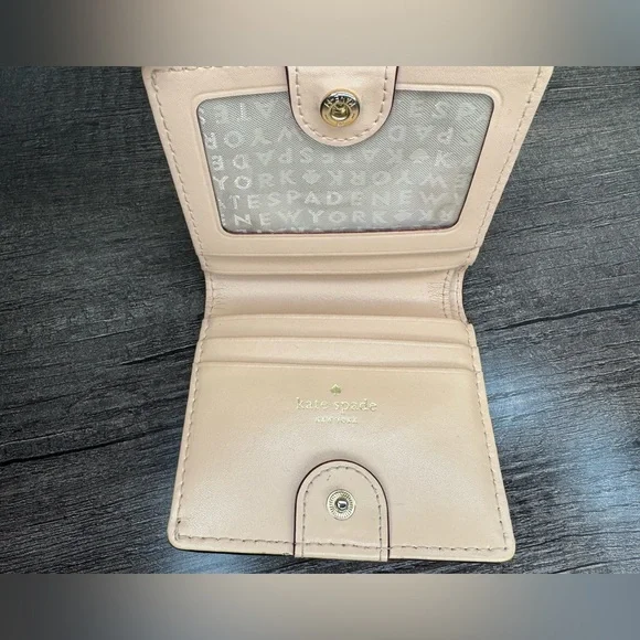 Kate Spade Ostrich Embossed Compact Wallet - Picture 6 of 7